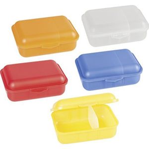 Brotdose 18x13x6,5cm PP farbig sortiert