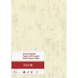 Brunnen 105141111 universeel papier/multifunctioneel papier marmer (A4, 120 g/m2, 35 vellen, gemarmerd) chamois