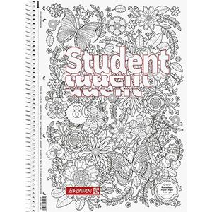 5 x Brunnen Collegeblock Student ZenArt Garten A4 90g/qm 80 Blatt Line