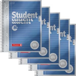 5 BRUNNEN Collegeblöcke Student Premium Kleinformat liniert DIN A5 Innenrand