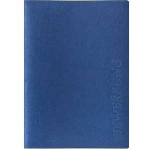 Bewerbungsmappe Karton Linienstruktur 2-teilig blau