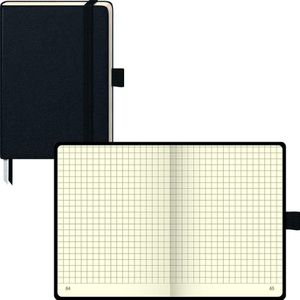 Notizbuch Kompagnon Klassik A6 kariert 96 blatt 80g qm schwarz