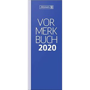 BRUNNEN 107840230 tafelkalender/voortekenboek model 784 (1 pagina = 2 dagen, 11,0 x 29,7 cm, plafondband, kalender 2020) blauw