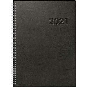 rido/idé 7027501901, Tageskalender/Buchkalender Modell Conform, Kunststoff-Einband, schwarz: 1 Seite = 1 Tag