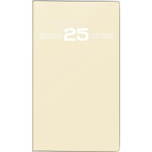 rido/idé Zakagenda model miniplanner d 15 (2025), 2 pagina's = 1 maand, A6, kunststof omslag, zand