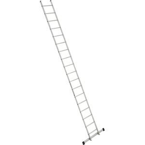 euroline Aanlegladder met sporten, breedte 410 mm, 18 sporten met stabiliteitsbalk