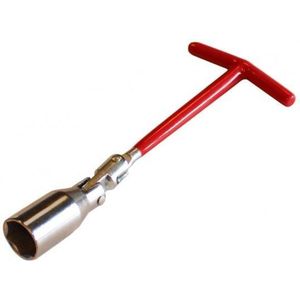 Brüder Mannesmann - T-Bougiesleutel - 20,8 mm - Verchroomd met PVC Greep