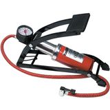 Bruder Mannesmann Voetpomp - rood - 5 bar - 1 cilinder - 600 mm luchtslang - manometer - 3 opzetstukken