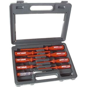 Brüder Mannesmann Schroevendraaierset, VDE-GS, 8-delig, M 1187-8-PL