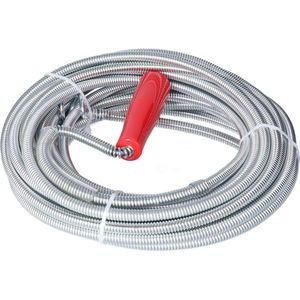 Bruder Mannesmann - Rioolveer Ontstoppingsveer - Zilver - Metaal - 10 Meter - Dia 9 mm