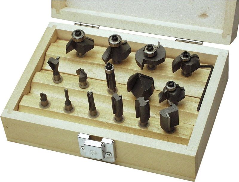 Mannesmann - 15-delige Frezenset - 6mm - Hout