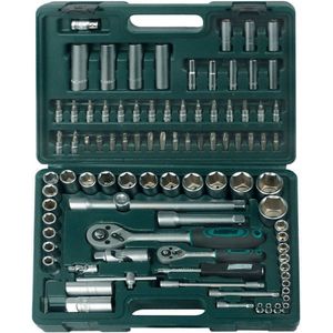 MANNESMANN - 94-delige Doppendoos - Professionele GreenLine Serie - Inclusief Diverse Ratels en Doppen