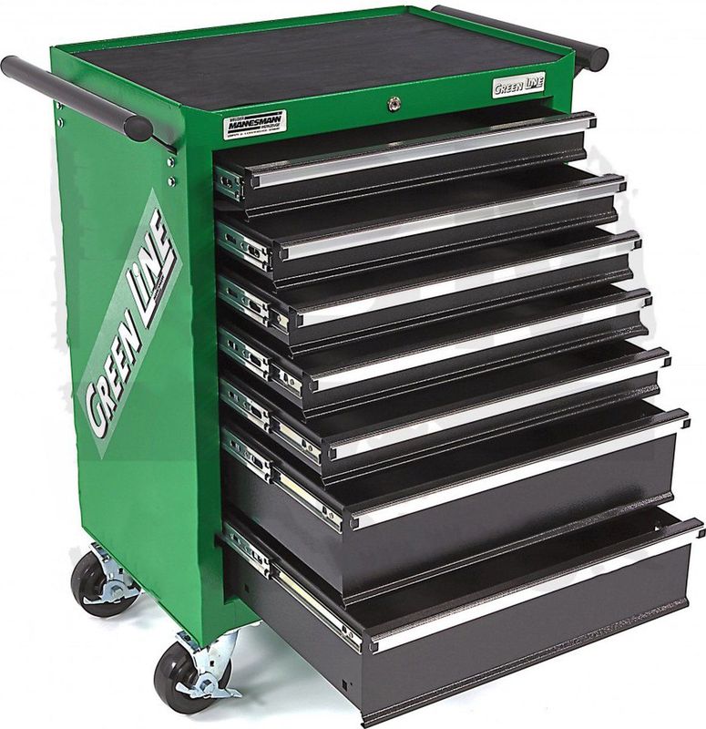 Mannesmann - 321-delige Gereedschapswagen - Groen - GreenLine