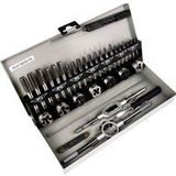 Brüder Mannesmann - 32-delige Tappen- en Snijmoerset - Zilver/Zwart/Groen - Staal