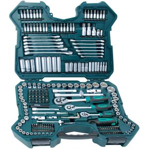 Brüder Mannesmann Dopsleutelset 215-delig Chroom-Vanadium-Staal