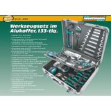 Brüder Mannesmann - 133-delige Gereedschapskoffer - Grijs/Zilver/Groen - Chroom-Vanadiumstaal