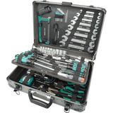 Brüder Mannesmann - 133-delige Gereedschapskoffer - Grijs/Zilver/Groen - Chroom-Vanadiumstaal