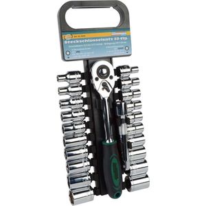 Brüder Mannesmann M29106 - Dopsleutelset - 22-delig - Chroom-vanadiumstaal