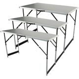 Brüder Mannesmann - 3-delige Klaptafelset - Grijs - Aluminium