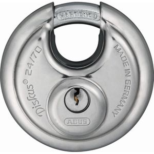 Abus Discus 24 70 Vorhängeschloss - Silber, Schlüsselanhänger, 7cm