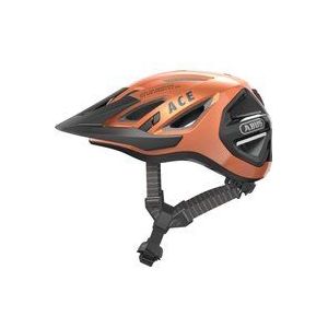 ABUS Urban-I 3.0 ACE cityhelm - sportieve fietshelm met LED-achterlicht, verlengd scherm en magneetsluiting - voor mannen en vrouwen - oranje, maat L