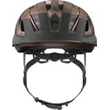 ABUS Urban-I 3.0 ACE cityhelm - sportieve fietshelm met LED-achterlicht, verlengd scherm en magneetsluiting - voor mannen en vrouwen - bruin, maat M