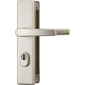 ABUS Deur-veiligheidsbeslag KLZS714 F2 zilver met cilinderbescherming en dubbelzijdige drukknop hoekig 08422