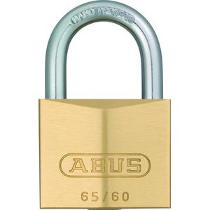 ABUS Hangslot messing 65/25 gl.-6254 - gelijksluitend - kofferslot - slot van massief messing - geharde stalen beugel - ABUS-veiligheidsniveau 3