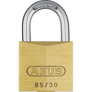 ABUS Hangslot messing 65/30 gl.-6302 - gelijksluitend - slotlichaam van massief messing - geharde stalen beugel - ABUS veiligheidsniveau 4