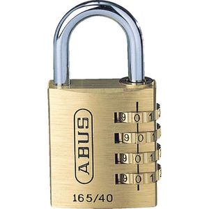 ABUS Combinatieslot 165/20 - koperen hangslot - met individueel instelbare cijfercode - kofferslot/lockerslot - ABUS -Beveiligingsniveau 3