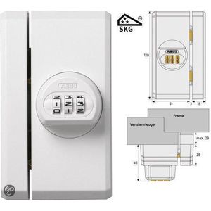 Abus FTS106 bijzetslot SKG*** met cijfercombinatie bruin