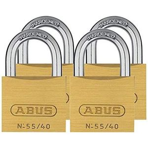 ABUS Brass hangslot 55/40 Quads Set 4 stuks, 33694