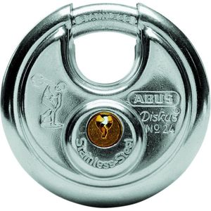 ABUS Discus hangslot 23/70 - weerbestendig voor de tuin - met Discus- lastechnologie voor maximale inbraakbeveiliging - ABUS veiligheidsniveau 7 - zilverkleurig