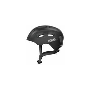 ABUS Youn-I 2.0 Fietshelm met licht voor kinderen, jongeren en jongvolwassenen, voor meisjes en jongens, matzwart, maat S