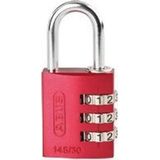 ABUS Cijferslot 145/30 rood - kofferslot, kastslot en nog veel meer - aluminium hangslot - individueel instelbare cijfercode - ABUS veiligheidsniveau 3