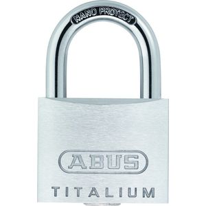 ABUS Hangslot Titalium 64TI/35 - kelderslot met slot van speciaal aluminium - geharde stalen beugel - ABUS-veiligheidsniveau 4