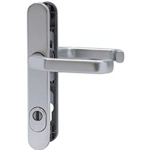 ABUS Deurbeslag SRG92N ZS F1 met trekbeveiliging - deurklink voor huisdeuren - met dubbelzijdige deurklink - voor deuren met smal frame - aluminium