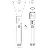 ABUS TL-517 LED zaklamp, IP44, 17 cm