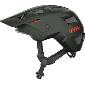 ABUS MoDrop MTB-helm, robuuste fietshelm met goede ventilatie voor mountainbikers, gepersonaliseerde pasvorm, voor dames en heren, mat groen, L