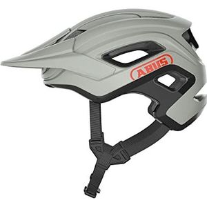 ABUS CliffHanger MTB-helm - fietshelm voor veeleisende trails - met grote ventilatieopeningen & TriVider bandjessysteem - voor mannen en vrouwen - grijs, maat M