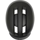 ABUS Urban helm HUD-Y - met magnetisch, oplaadbaar led-achterlicht en magneetsluiting - coole fietshelm voor dagelijks gebruik - voor dames en heren - mat zwart, maat M