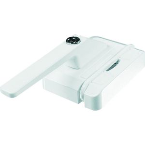 ABUS Window extra beveiliging FO500N AL0125 - raamslot met drukcilinder, gelijksluitend - ABUS veiligheidsniveau 10-71329 - wit