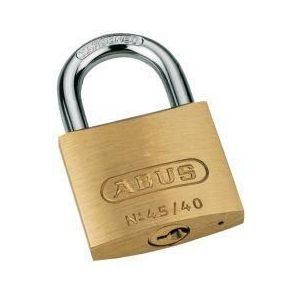 ABUS Hangslot, 45/50 lock-tag, VE = 6 stuks, messing