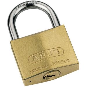 ABUS Hangslot, 85/30 lock-tag, VE = 6 stuks, messing
