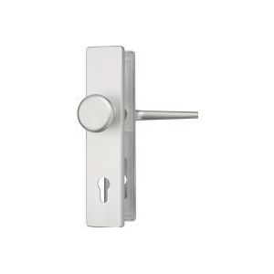 ABUS Deurbeslag SB600 - met knop buiten, drukknop binnen - voor huisdeuren - zonder cilinderbescherming - aluminium - 81456