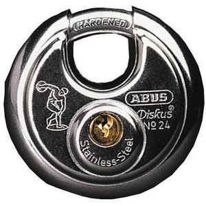 ABUS Hangslot Diskus®, 24IB/60 lock-tag, VE = 6 stuks, roestvast staal