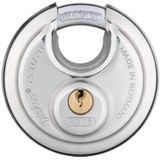 ABUS Vorhängeschloss ABUS 82395 4 Zylindervorhangschloss 220/70 Schlosskörperbreite 70 mm Edelstahl mit 360° Schutz · gehärteter Stahlbügel · Präzisions-Stiftzylinder · zur Absicherung von Türen, Toren, Schränken, Scheunen, Kellern etc. · Schließzwang: Verriegelung nur mit S