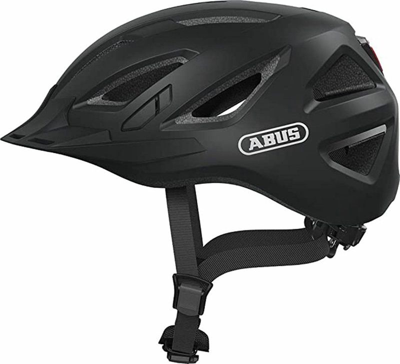 ABUS Urban-I 3.0 Stadshelm - Moderne Fietshelm met Achterlicht voor Stadsverkeer - Voor Dames en Heren - Zwart, Maat XL