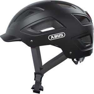 Abus hyban 2.0 velvet black mit LED-Rücklicht  City Fahrradhelm