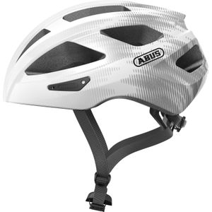 ABUS Macator Racefiets Helm - Sportieve Fietshelm voor Beginners - Voor Dames en Heren - Wit, Maat S